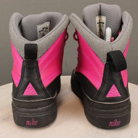 Nike ACG Winter Boots Youth 4.5Y Womens 6 Pink Gray Duck Boots - Picture 6 of 9